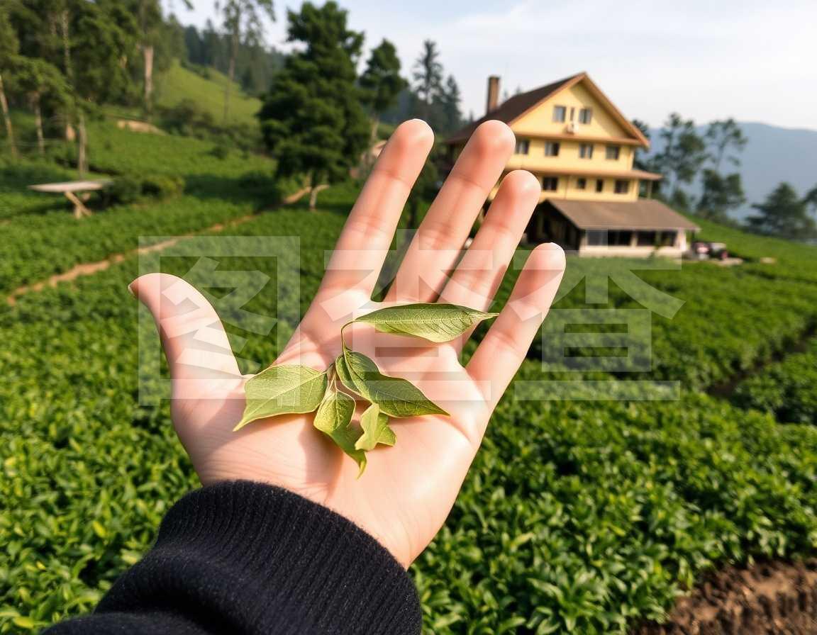 手持茶叶